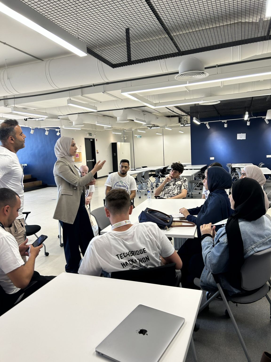 Mentoring and teamwork during the TechBridge Hackathon